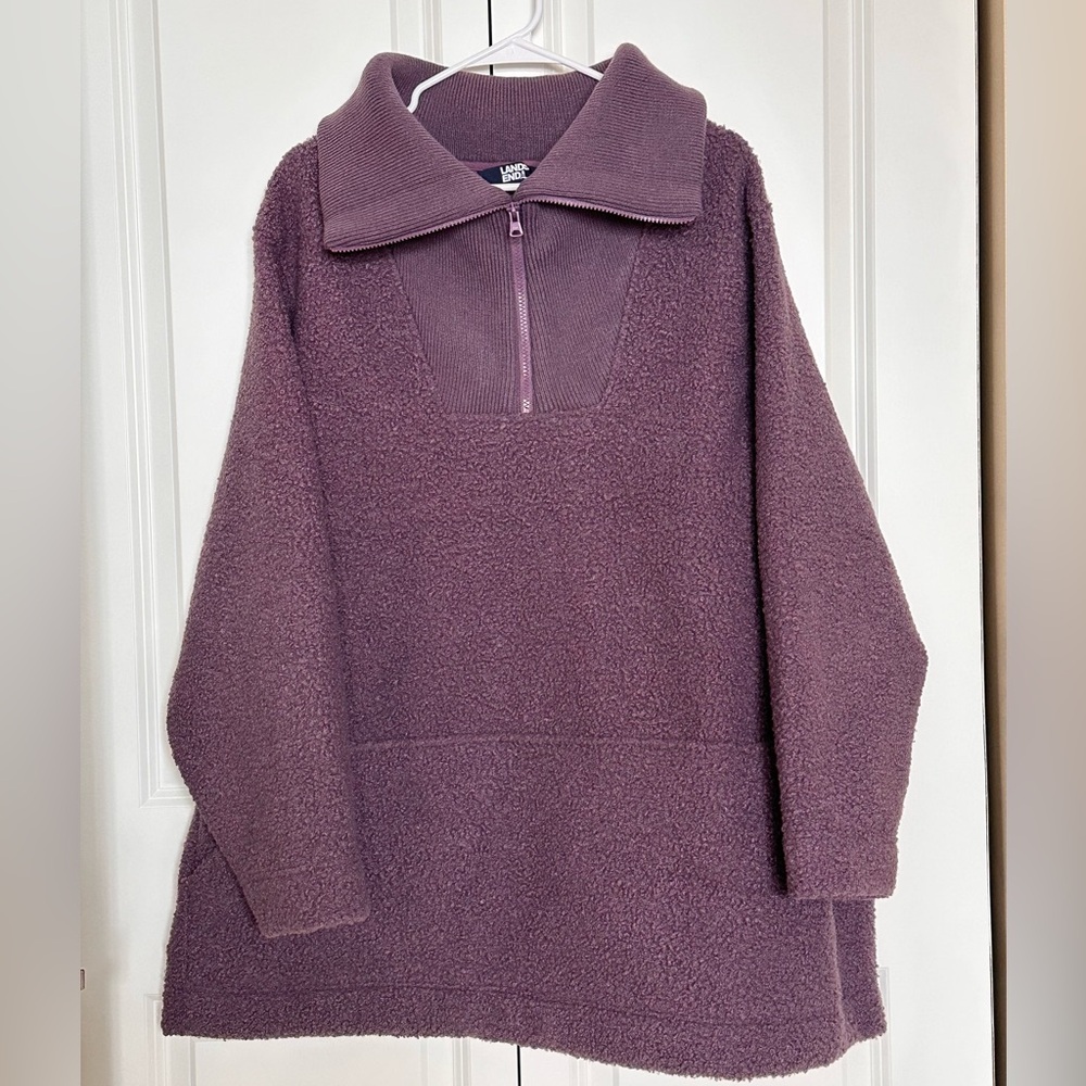 Lands' End Lilac Boucle Spring Jacket